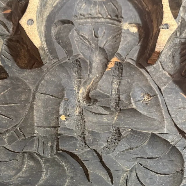 Ganesh Wood Wall Art 1 / 2 For Sale - Image 6 of 9