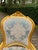 Wood Pair of Vintage 1950s French Louis XVI Side Chairs – Gilded Beechwood & Elegant Damask Upholstery For Sale - Image 7 of 9