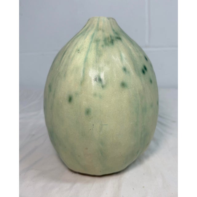 Vintage 96 Handmade Patricia Garrett Figural Vegetable Squash Melon Pottery Vase For Sale - Image 9 of 12