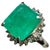 7.78 Carat Natural Square Emerald & 0.45 Ct Diamond Ring in Platinum, Size 4.5 For Sale - Image 16 of 18