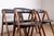 Danish Chairs in Afromosia and Skai Model 205 by Thomas Harlev for Farstrup Stolefabrik, 1960s, Set of 4 For Sale - Image 4 of 15