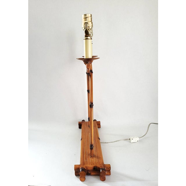 Lamp French Bouillotte Style in Metal Faux Bamboo For Sale - Image 10 of 13