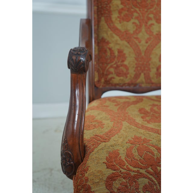 Wood Set of 8 Henredon Walnut Louis XV Dining Chairs For Sale - Image 7 of 18