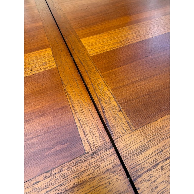 Newly Refinished - French Heritage Lyre Leg Harvest Dining Table For Sale - Image 9 of 12