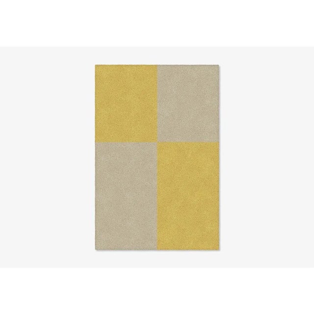Contemporary Taupe/Mustard Shape in Rug from Marqqa For Sale - Image 3 of 3