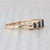 0.90ctw Tiered Blue Sapphire Diamond Rooftop Ring 14k Yellow Gold Size 8.25 For Sale In Greensboro - Image 6 of 8