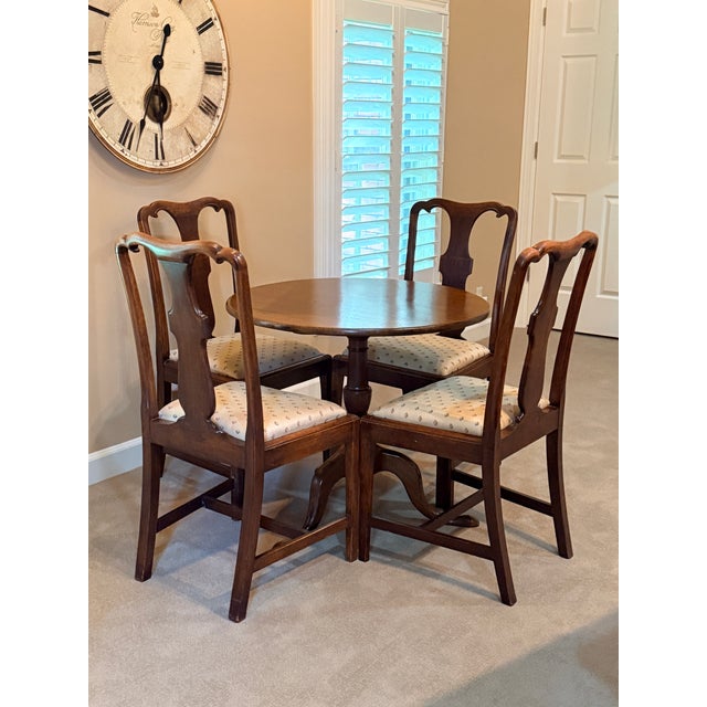 Antique Game Table With 4 Chairs For Sale - Image 13 of 13