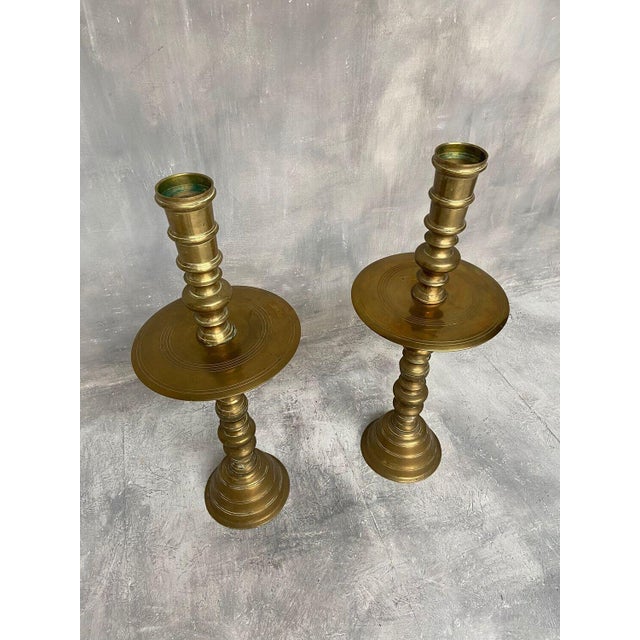 Vintage Copper Candlesticks, Set of 2 For Sale - Image 4 of 8