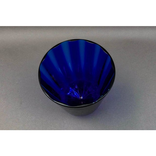 Blue Mid 20th Century Nason Moretti Signed Murano Italy Blue Aventurine Gold Glass Vase For Sale - Image 8 of 10