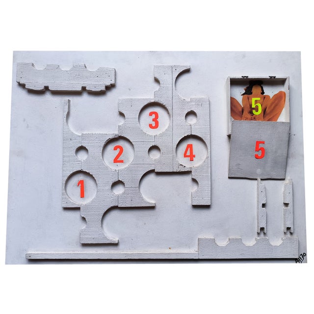 Alberto Squarcia, Liberazione No. 5, 1970s, Wood Collage For Sale