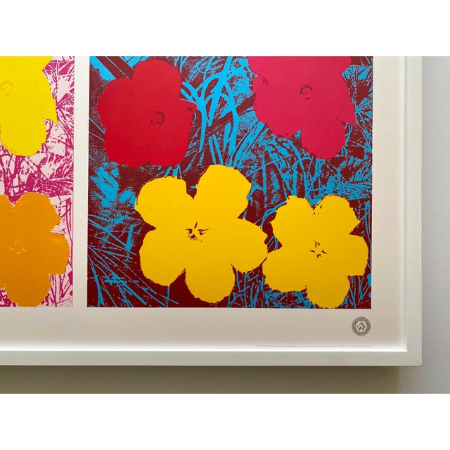 Andy Warhol Estate Vintage 1989 First Edition Lithograph Print Extra Large Framed Pop Art Poster " Flowers " 1970 For Sale - Image 13 of 15