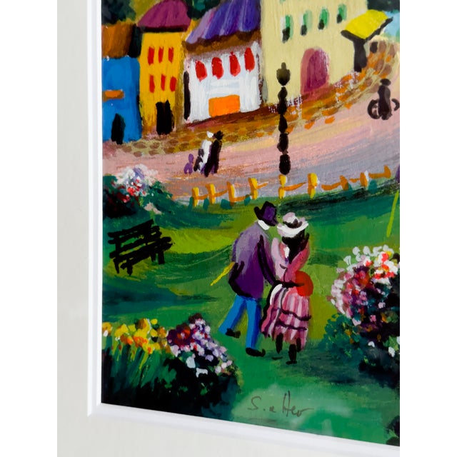 Glass Shlomo Alter “Paradise City” Contemporary Limited Edition Seriolithograph in Color on Wove Paper, Signed and Numbered For Sale - Image 7 of 18