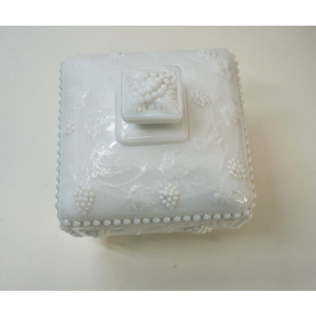 White Mid-Century Milk Glass "Harvest Grape" Console Set - 3 Pieces For Sale - Image 8 of 11