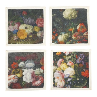 Siren Song Bouquet Cocktail Napkins - Set of 4 For Sale