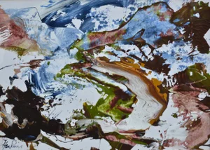 James Hawkins Below Beinn Dearg, Contemporary Abstract Scottish Landscape by James Hawkins 1994