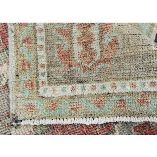 Textile Turkish Mini Rug Oriental Hand Knotted Vintage Rug 1'8" x 3'4" #16779 For Sale - Image 7 of 8