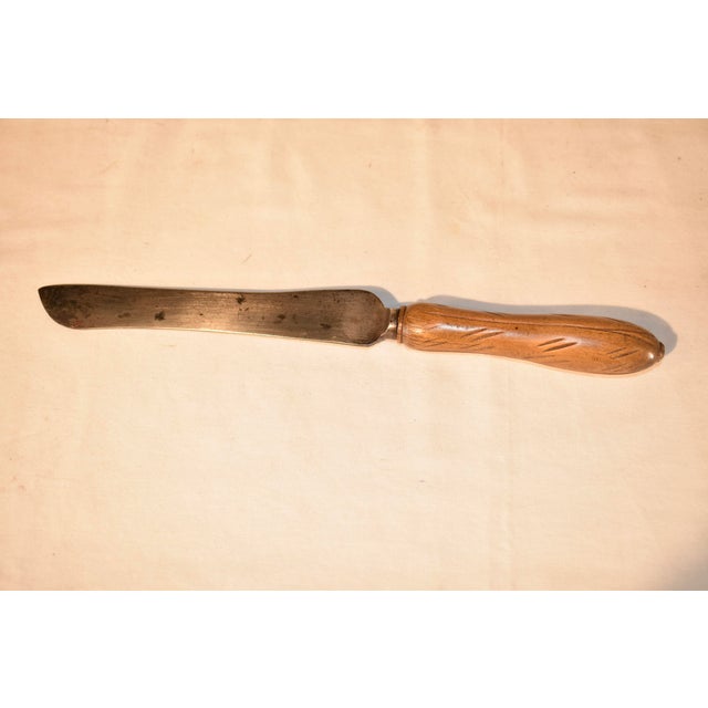 19th Century 19th Century Hand-Carved Bread Knife For Sale - Image 5 of 6