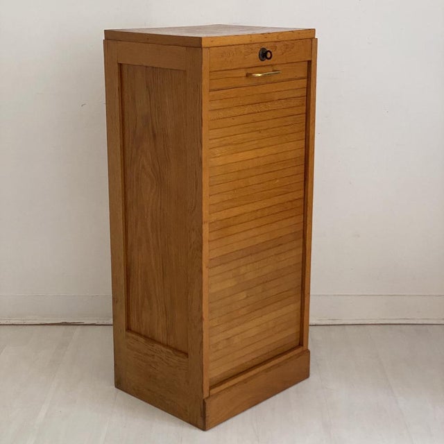 Notarys Cabinet with Roll-Top Door, 1960s, in Good conditions. Designed 1960 to 1969