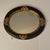 Vintage Oval Convex Mirror With Black and Gold Ornate Wooden Frame. For Sale In Miami - Image 6 of 12