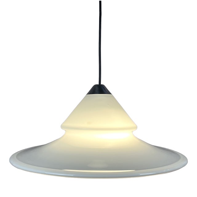 Vintage Danish Lamp in Opal Glass from Royal Copenhagen, 1980s For Sale