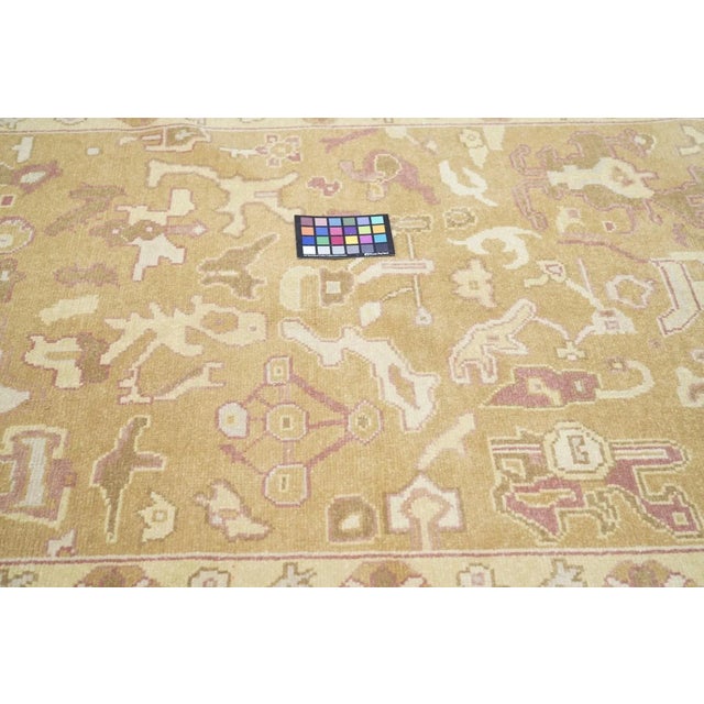 Green Oushak Rug 4'1'' X 6'1'' For Sale - Image 8 of 9