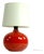 Small Vintage Red Glazed Ceramic Table Lamp, 1980s For Sale