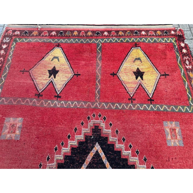 Long Moroccan Tribal Rug, 1940s For Sale - Image 9 of 18
