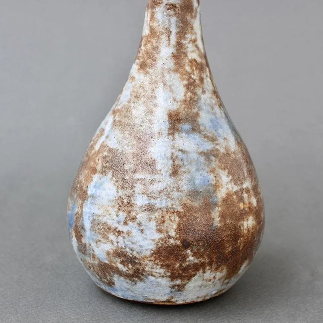 Brown Small Mid-Century Ceramic Flower Vase by Alexandre Kostanda, 1960s For Sale - Image 8 of 11