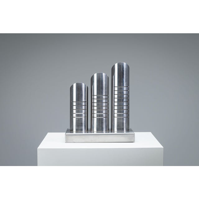 Triple Column Table Lamp in Stainless Steel attributed to Goffredo Reggiani, 1960s For Sale - Image 9 of 18