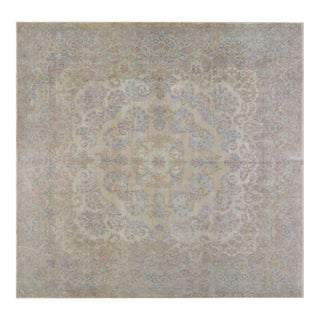 Vintage Turkish Anatolian Hand Knotted Wool Rug, 9'7x9'10 For Sale