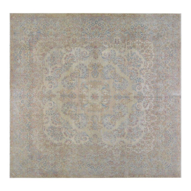 Vintage Turkish Anatolian Hand Knotted Wool Rug, 9'7x9'10 For Sale