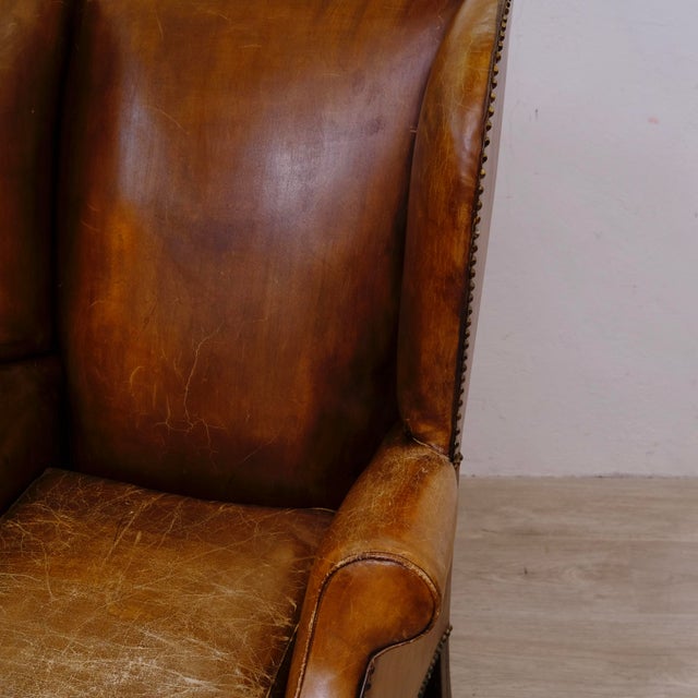 Victorian English Bergere Leather Armchair For Sale - Image 17 of 18