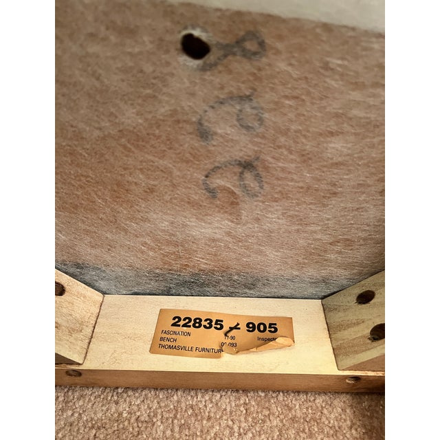 Thomasville Fascination Small Upholstered Benches Modern Contemporary 1990s, a Pair For Sale - Image 10 of 10