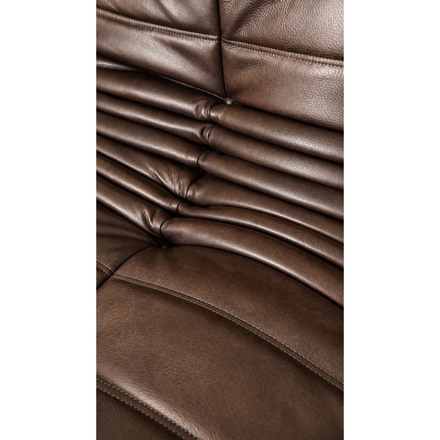 Early 21st Century Togo Sofa in Brown Leather from Ligne Roset, 2023 For Sale - Image 5 of 8