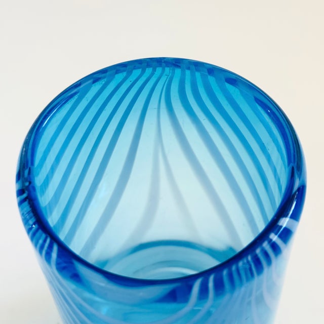 Blue Art Glass Vase For Sale In San Francisco - Image 6 of 9