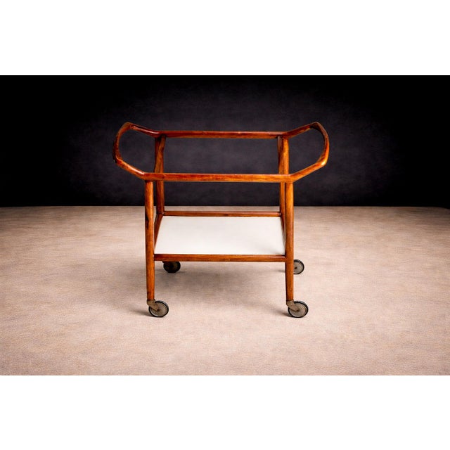 1960s Brazilian Mid-Century Modern Bar Cart in Caviuna wood, Unknown, 1960s - Lot 692 For Sale - Image 5 of 8