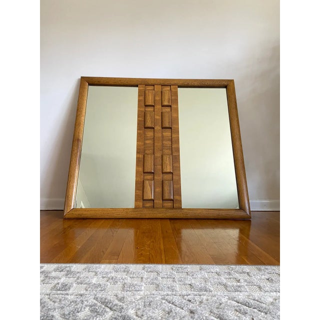 1970s Mid-Century Modern Brutalist Style Dresser Mirror For Sale In Philadelphia - Image 6 of 6