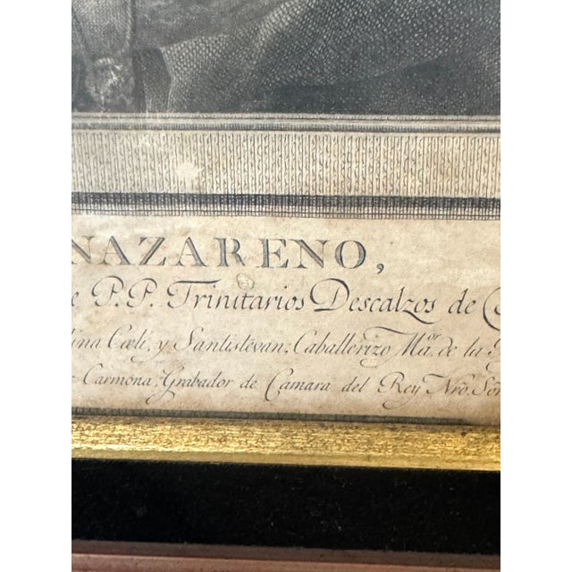 18th C Engraving Jesús Nazareno by Juan Antonio Salvador Carmona For Sale - Image 4 of 12