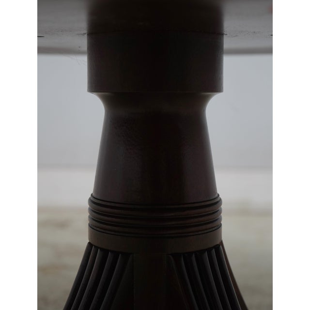Brown Henkel Harris Round Mahogany Inlaid Cocktail Table For Sale - Image 8 of 13