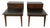 Pair Mid Century Modern Walnut Step Tables With Single Drawer For Sale