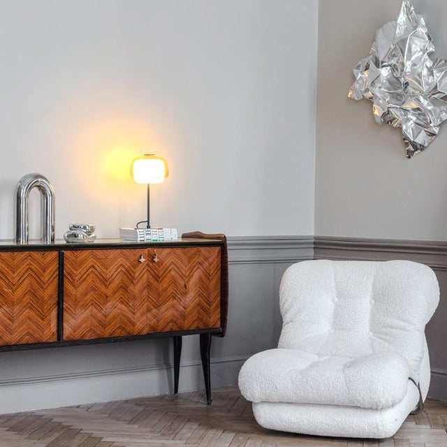 Vintage Italian Chest of Drawers in Chevron Wood Veneer For Sale - Image 13 of 14