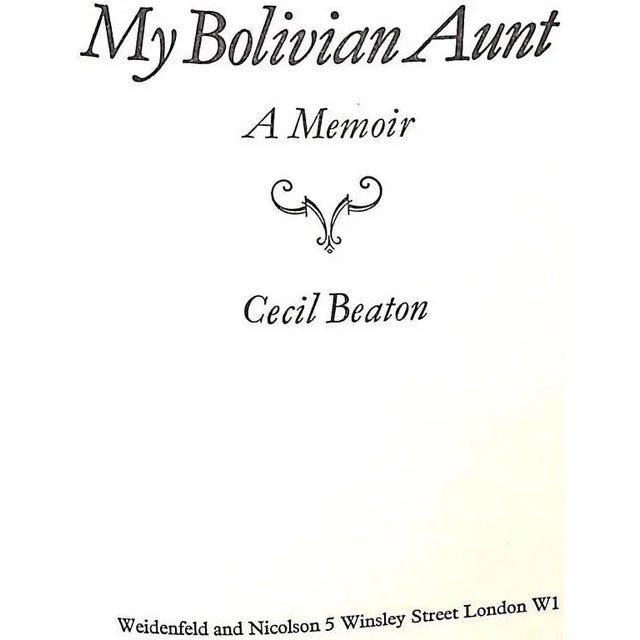 1970s "My Bolivian Aunt: A Memoir" 1971 Beaton, Cecil For Sale - Image 5 of 12