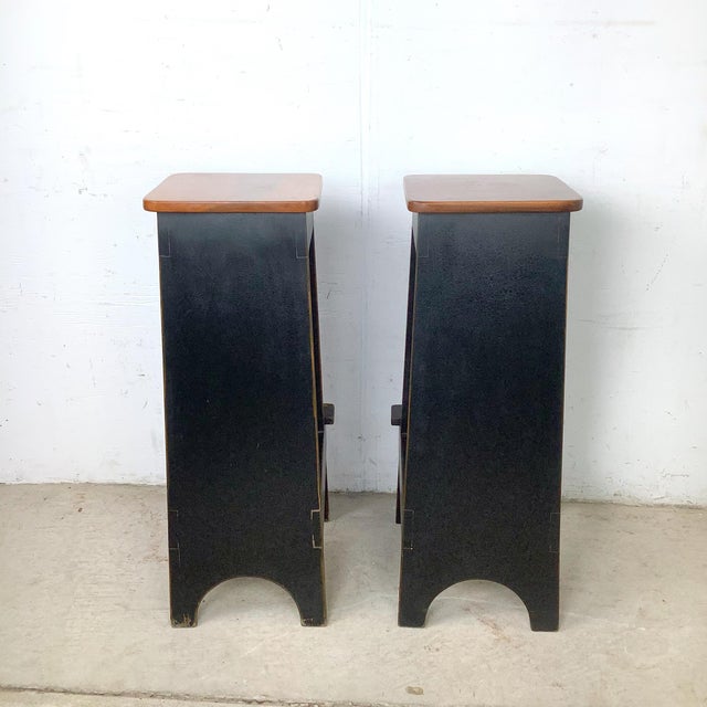 Pair of Contemporary Shaker Style Architectural Stools For Sale - Image 13 of 18