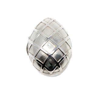 Sterling Silver Decorative Egg For Sale