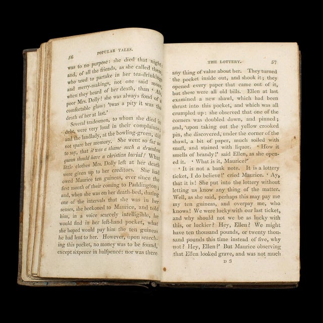 Paper 1814's Georgian Set of Antique Fiction Books Maria Edgeworth For Sale - Image 7 of 10