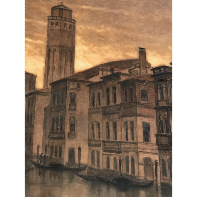 This large and very nice Venice view is a charcoal. This is signed by François Stroobant (1819-1916).