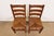 Early 20th Century Gustav Stickley Antique Mission Oak Arts & Crafts Ladder Back Side Chairs or Dining Chairs With Rush Seats, Pair For Sale - Image 5 of 12