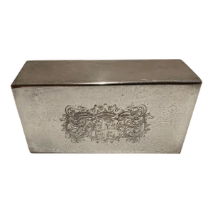 1950s English Silverplate Matchbox Cover