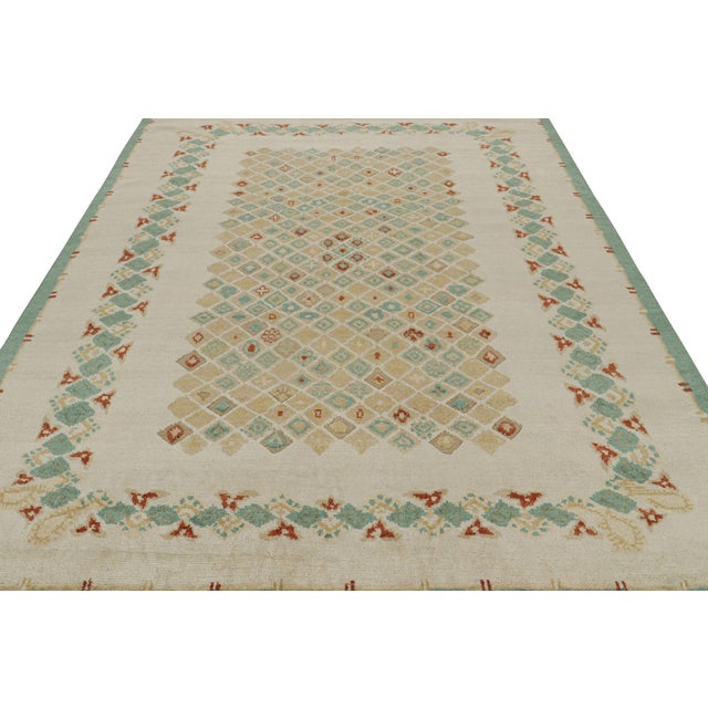 Hand-knotted in wool, this 8x10 modern rug is from the French Art Deco Rug collection by Rug & Kilim—a contemporary...