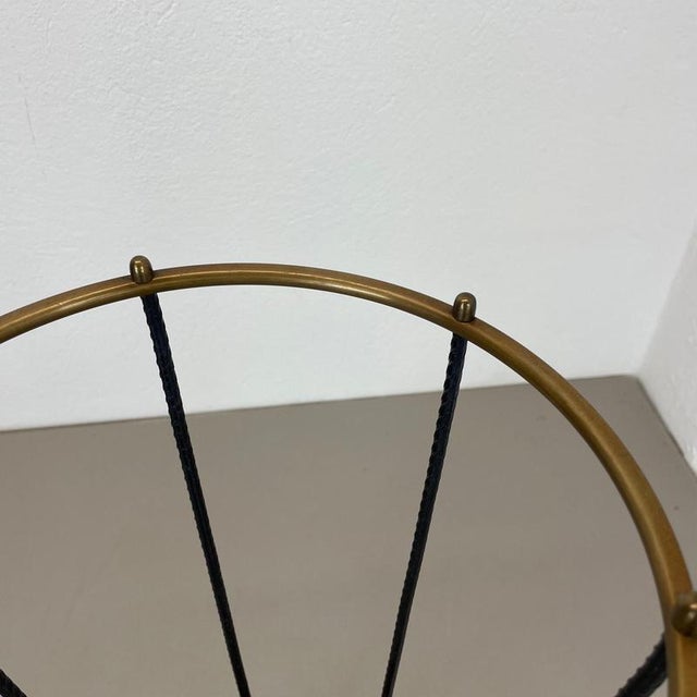 Mid-Century Bauhaus Style Brass and Metal Umbrella Stand, France, 1950s For Sale - Image 9 of 17
